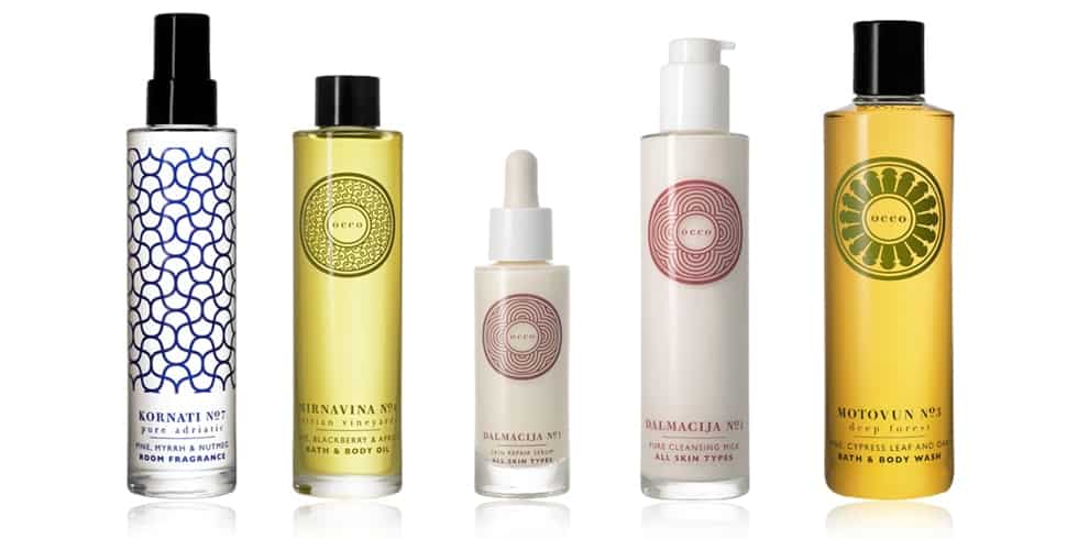 occo London skin and body care product artworks by Paul Cartwright Branding.