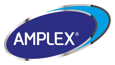Master Amplex logo with foiled surround - designed by Paul Cartwright Branding.