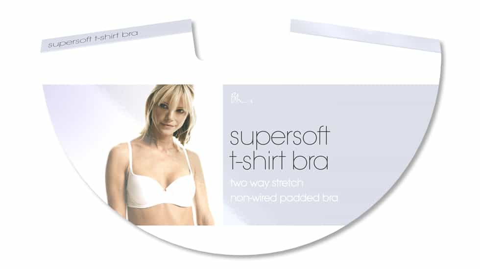 Bhs'Everyday' bra range collar graphics designed by Paul Cartwright Branding.