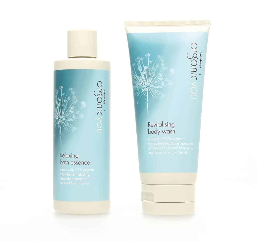 Organic You toiletries range identity for Sainsbury's
