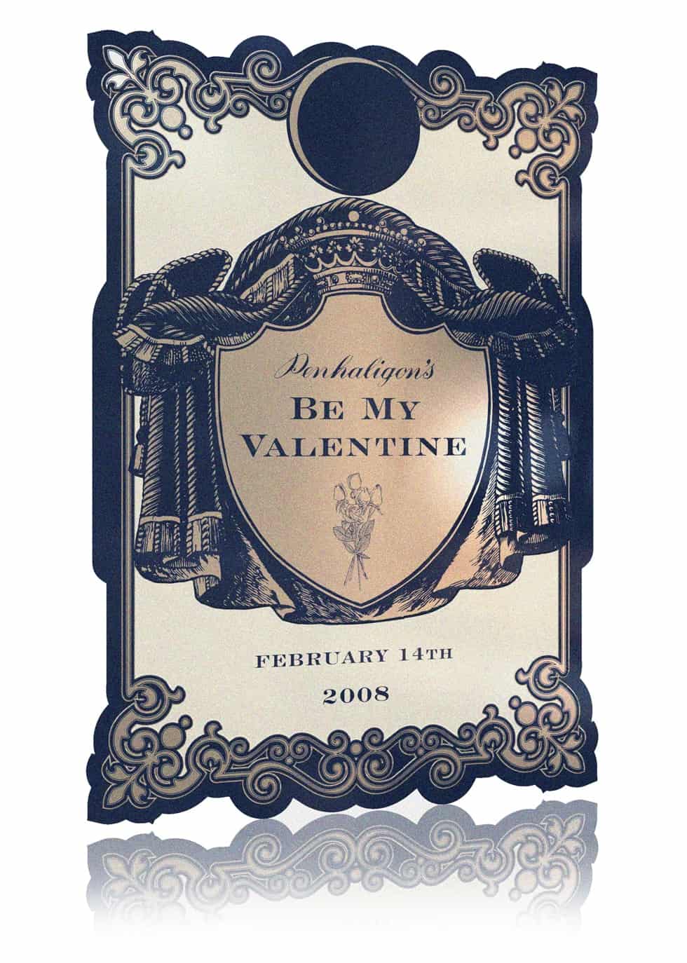 Penhaligon's Endymion Valentine's Day promotional card design by Paul Cartwright Branding.