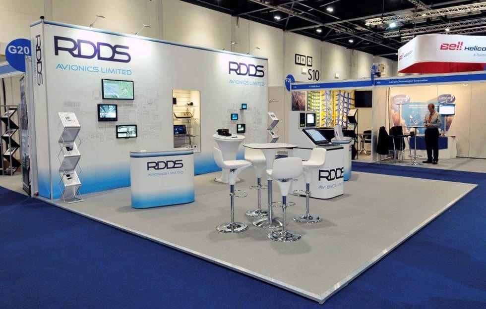 RDDS Helitech 2014 exhibition stand.