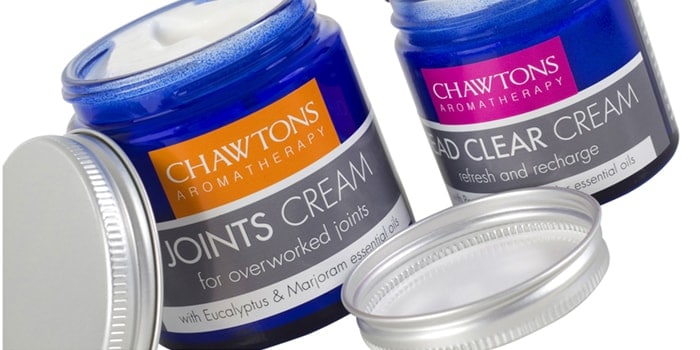 Chawtons Aromatherapy product range labelling and packaging graphics - designed by Paul Cartwright Branding.