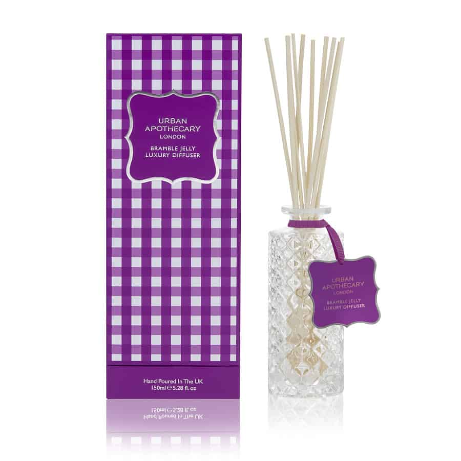 Fragranced reed room diffuser packaging graphics designed by Paul Cartwright Branding.