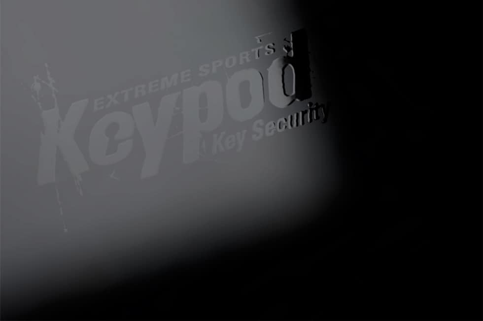 Extreme sports key storage product logo design.