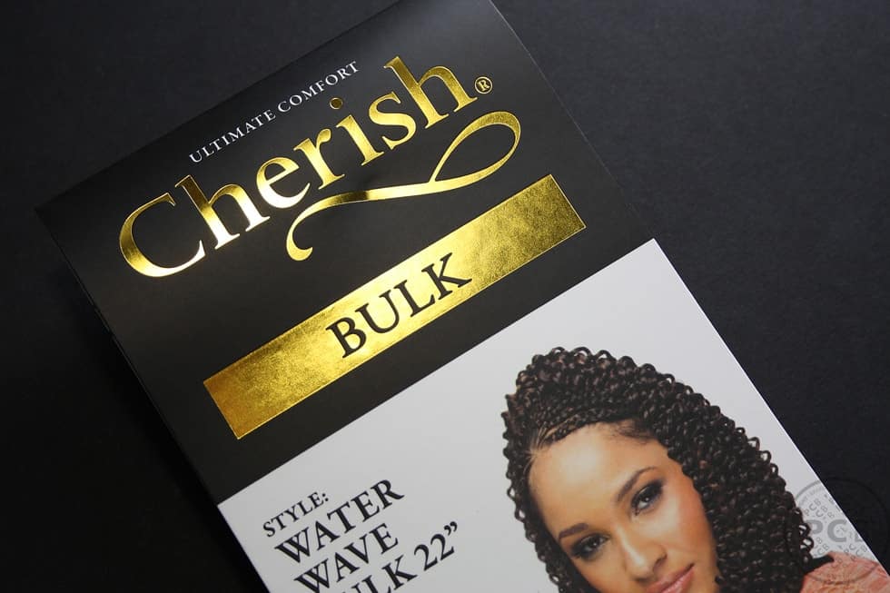 Cherish bulk hair extensions packaging graphics design by Paul Cartwright Branding.
