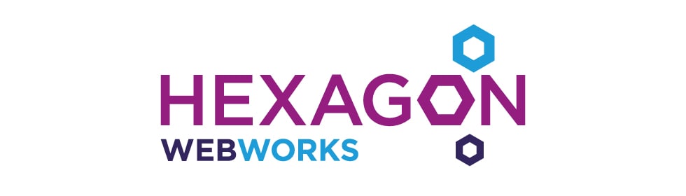 Hexagon Webworks web development company logo design by Paul Cartwright Branding.