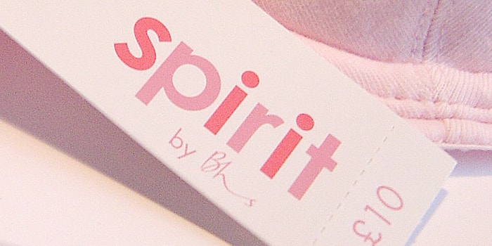 Bhs Spirit Teen Bra range identity designed by Paul Cartwright Branding.