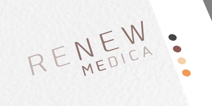 Renew Medica medical aesthetics corporate identity design.