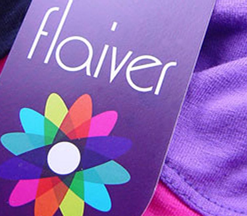 Flaiver women's fashion brand logo design.