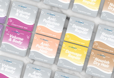Shampoo bar carton packaging graphics design by Paul Cartwright Branding.